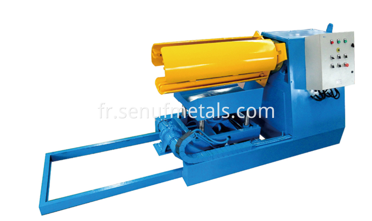 6 tons hydraulic decoiler with trolley